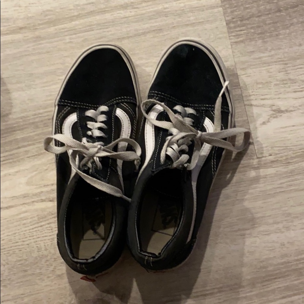 Vans, black & white, size 6.5,